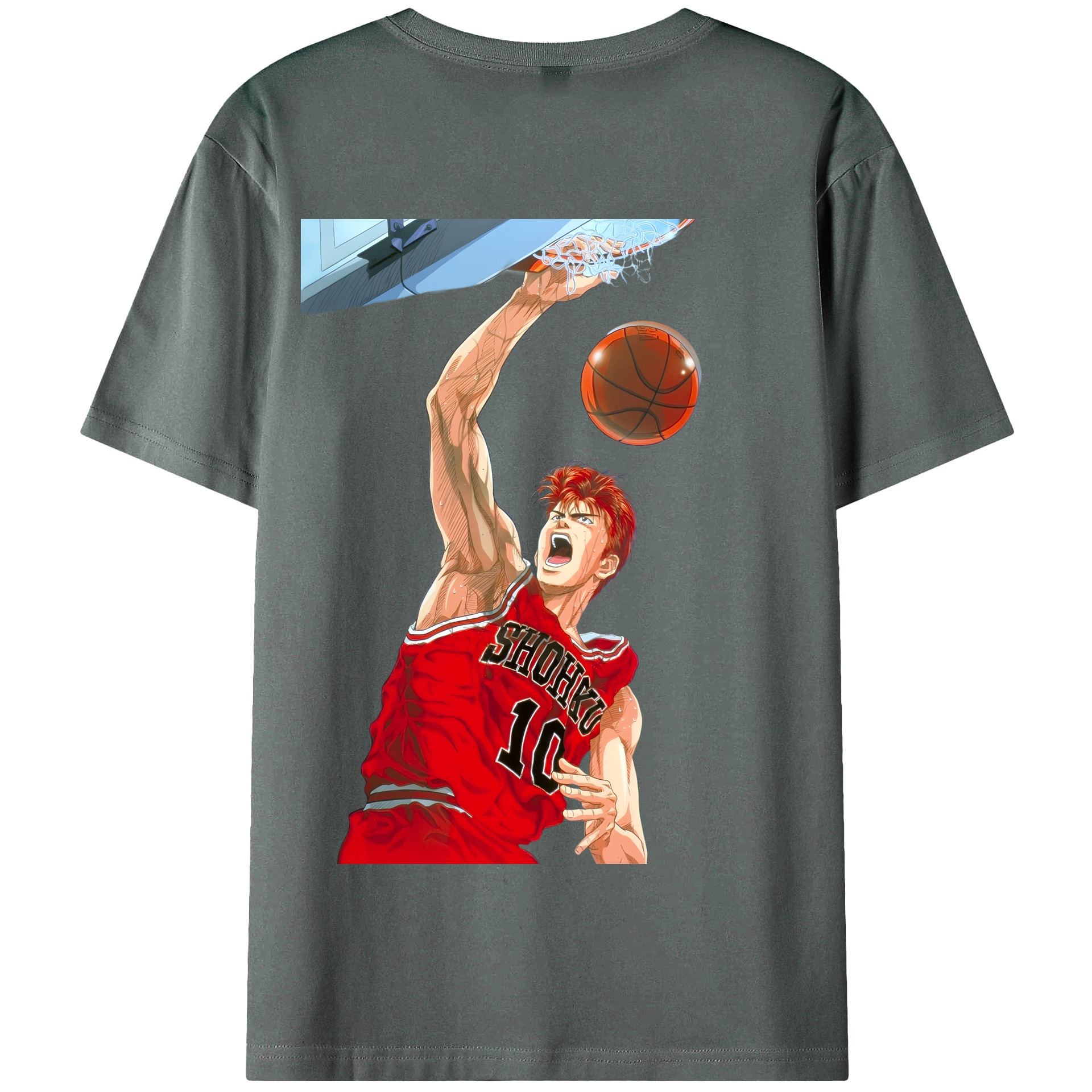 SLAM DUNK／スラムダンク 綿100％半袖Tシャツ（背面プリント）
